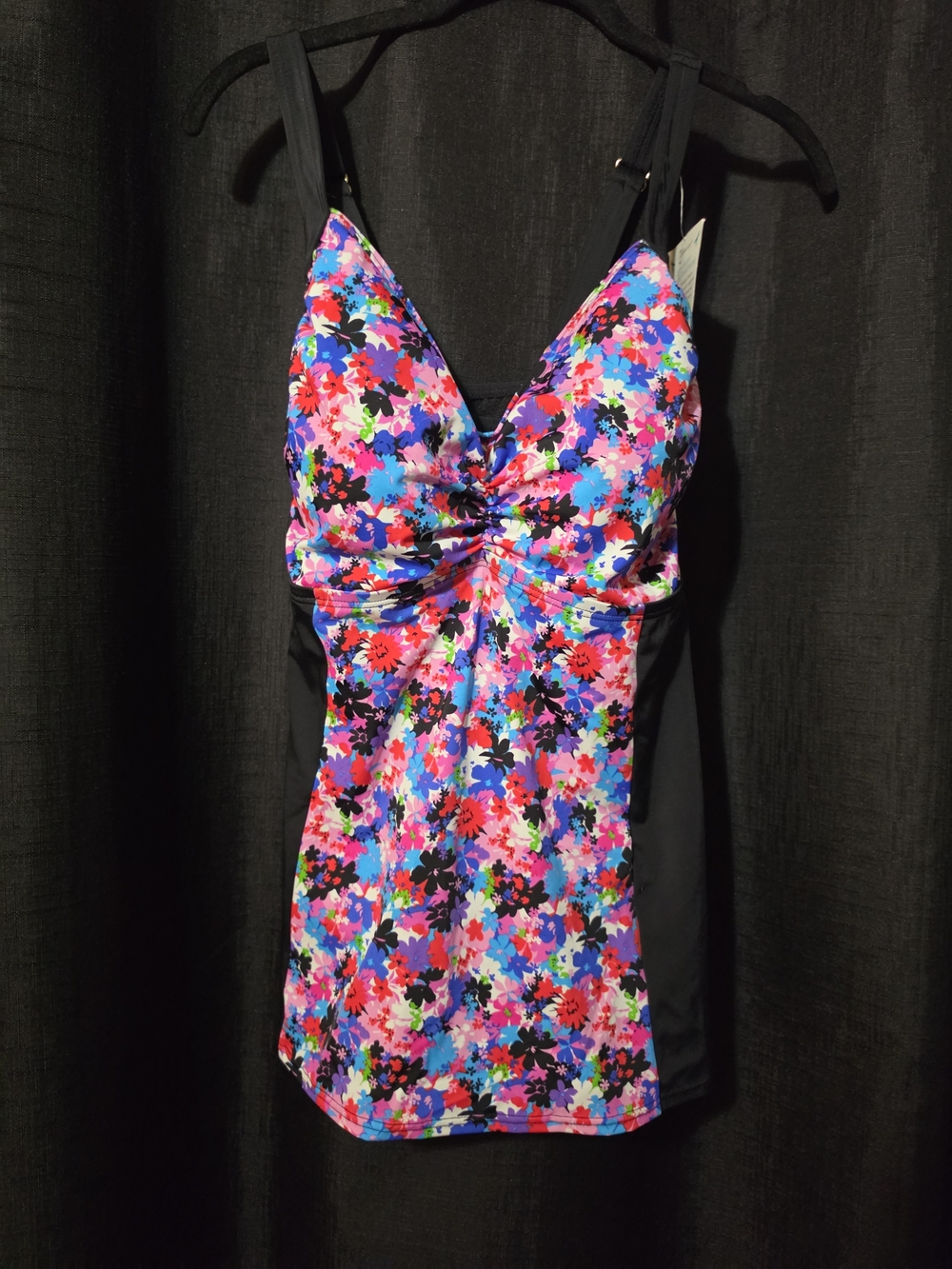 A Shore Fit Floral Swim Top, Multicolor